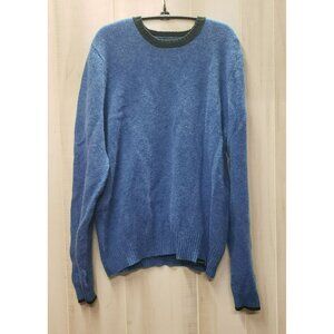 Abercrombie & Fitch 100% Wool Shetland Sweater Blue, Mens XL, Crew Neck NO HOLES